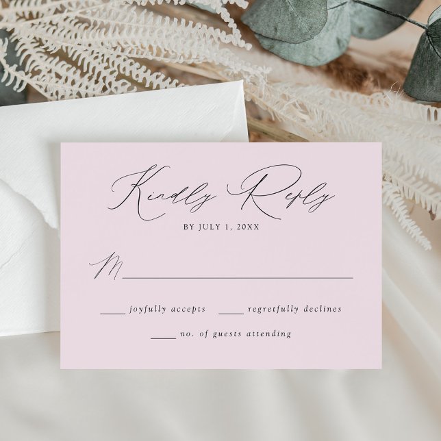 Modern Elegant Lavender Wedding RSVP Card (Creator Uploaded)