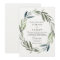 Modern Elegant Leaf Wreath Wedding Invitation