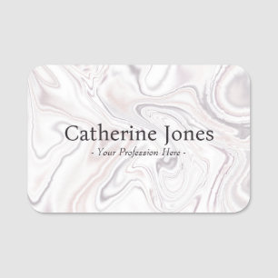 Modern Elegant Liquified Art Painting Name Tag