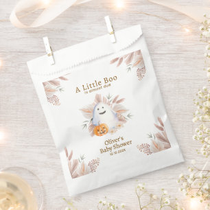 Modern Elegant Little Boo Boho Ghost Baby Shower  Favour Bag