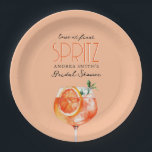 Modern Elegant Love at First Spritz Bridal Shower  Paper Plate<br><div class="desc">Modern Elegant Love at First Spritz Bridal Shower Paper Plates</div>