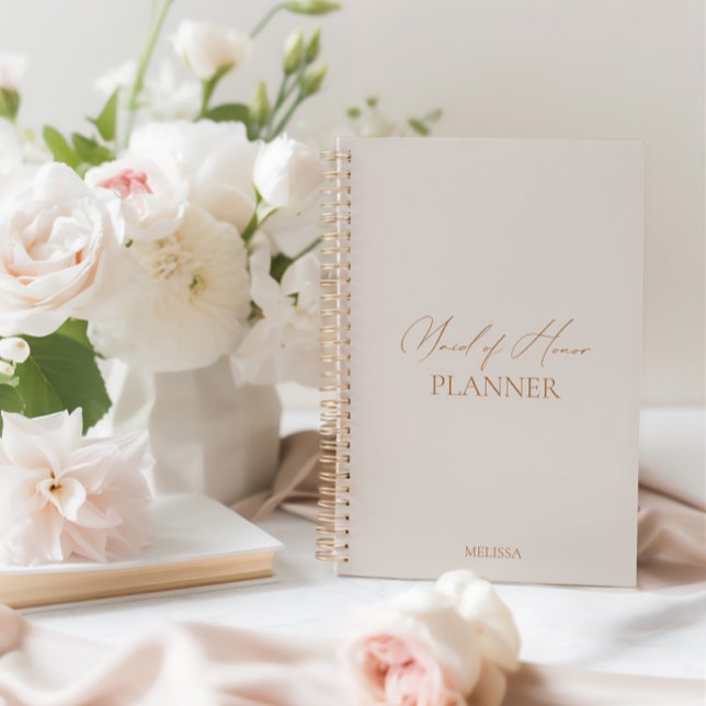 Modern Elegant Maid of Honour Wedding Planner (Modern Elegant Maid of Honor Wedding Planner)