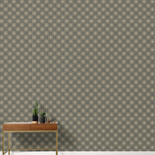 Modern Elegant Mandala Flower Pattern Green Wallpaper