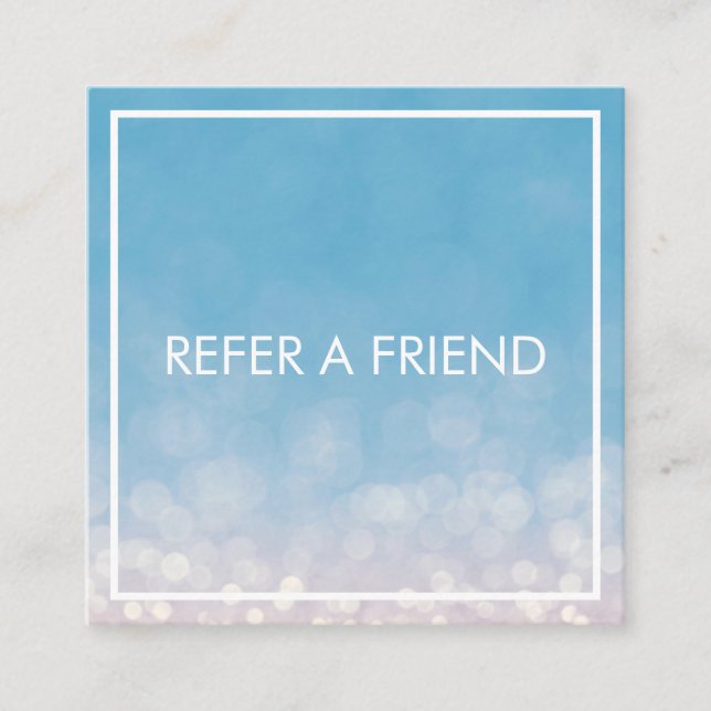 Modern Elegant Marble Beauty Salon Referral Card (Front)