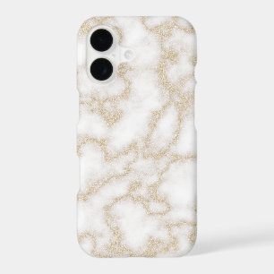 Modern elegant marble faux gold glitter