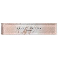 Modern Elegant Marble Rose Gold Glitter