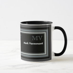 modern / elegant masculine personalized mug