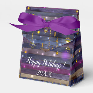 Modern Elegant Merry Christmas Holidays Favor Box