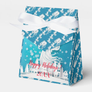 Modern Elegant Merry Christmas Holidays Favor Box
