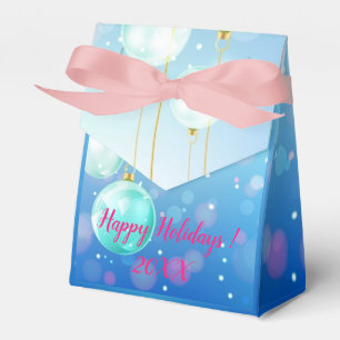 Modern Elegant Merry Christmas Holidays Favor Box