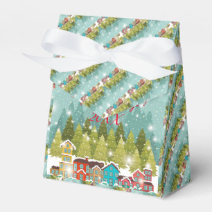 Modern Elegant Merry Christmas Holidays Favor Box