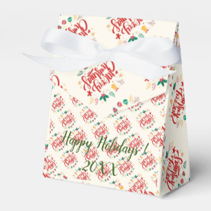 Modern Elegant Merry Christmas Holidays Favor Box