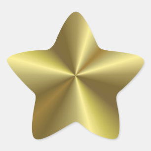 Modern Elegant Metallic Look Gold Blank Template Star Sticker