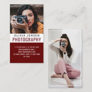 Modern Elegant Minimal  Photography Professional Business Card
