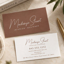 Modern Elegant Minimal Script Terracotta 