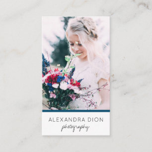 Modern elegant minimal & simple photography business card