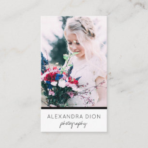 Modern elegant minimal & simple photography business card