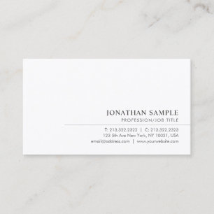 Modern Elegant Minimal Template Signature UV Gloss Business Card