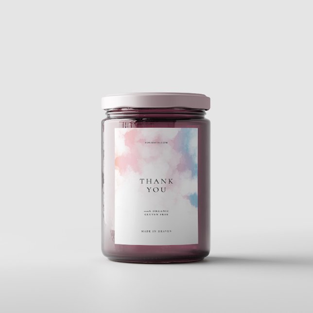 Modern Elegant Minimalist Blush Pink Blue  Food Label (Modern Elegant Minimalist Blush Pink Blue Food Label
)