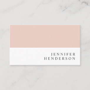 Modern elegant minimalist blush white professional business card