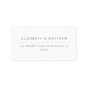 Modern Elegant Minimalist Chic Return Address Label