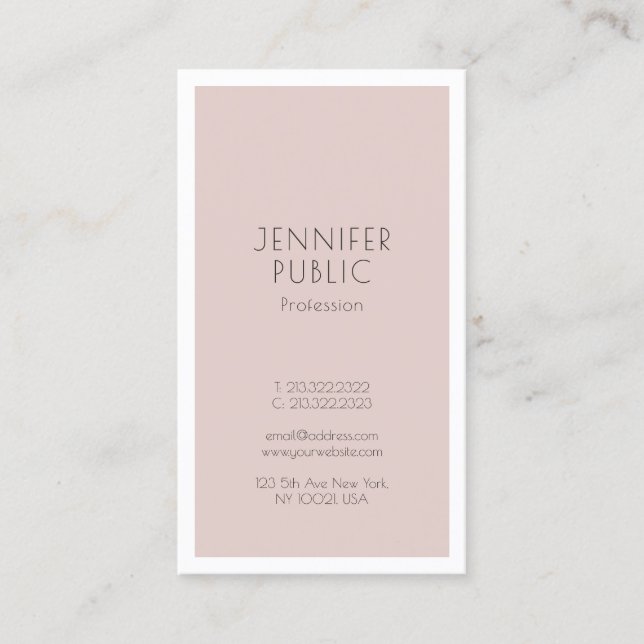 Modern Elegant Minimalist Design Professional Business Card (Front)
