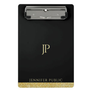 Modern Elegant Minimalist Design Trendy Monogram Mini Clipboard