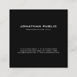 Modern Elegant Minimalist Design Trendy Plain Square Business Card