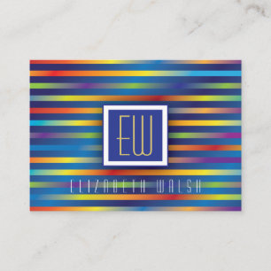 Modern Elegant Minimalist Gradient Lines 3,5 x 2,5 Business Card