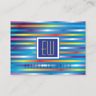 Modern Elegant Minimalist Gradient Lines 3,5 x 2,5 Business Card