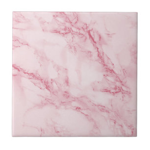 Modern Elegant Minimalist Pink Marble Texture Tile