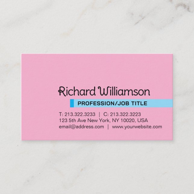 Modern Elegant Minimalist Professional Custom Business Card (Front)