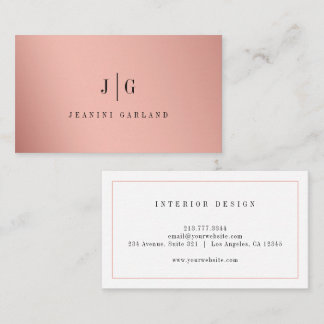  Modern Elegant Minimalist Professional Monogram  Business Card