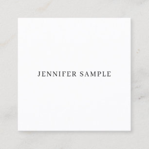 Modern Elegant Minimalist Professional Template Square Business Card