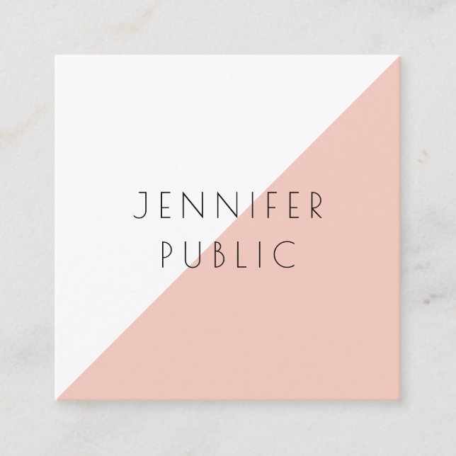Modern Elegant Minimalist Professional Template Square Business Card (Front)