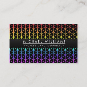 MODERN ELEGANT MINIMALIST RAINBOW DECORATOR BUSINESS CARD