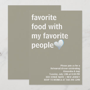 Modern & Elegant Minimalist Rehearsal Dinner Invitation