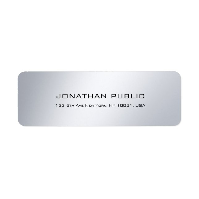 Modern Elegant Minimalist Return Address Label (Front)