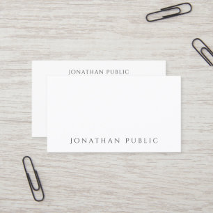 Modern Elegant Minimalist Template Create Your Own Business Card