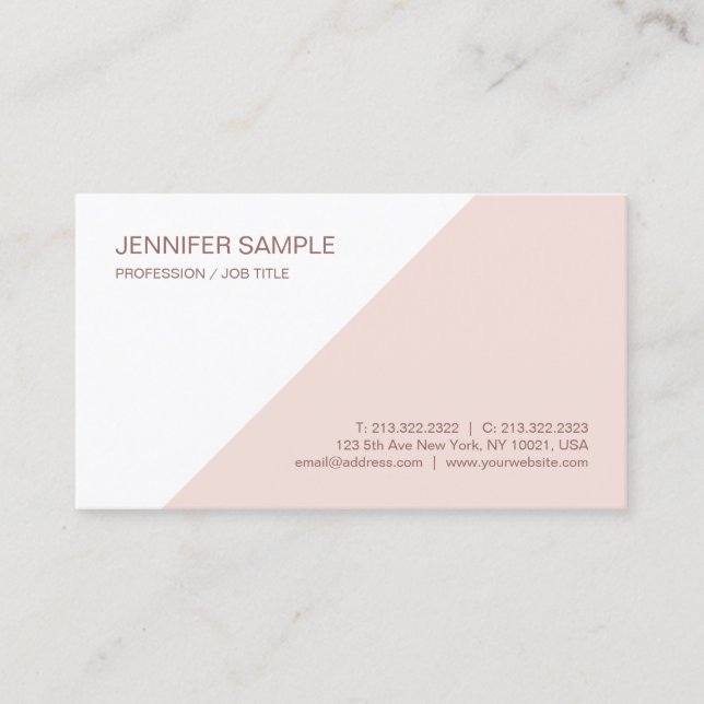 Modern Elegant Minimalist Template Professional Business Card (Front)