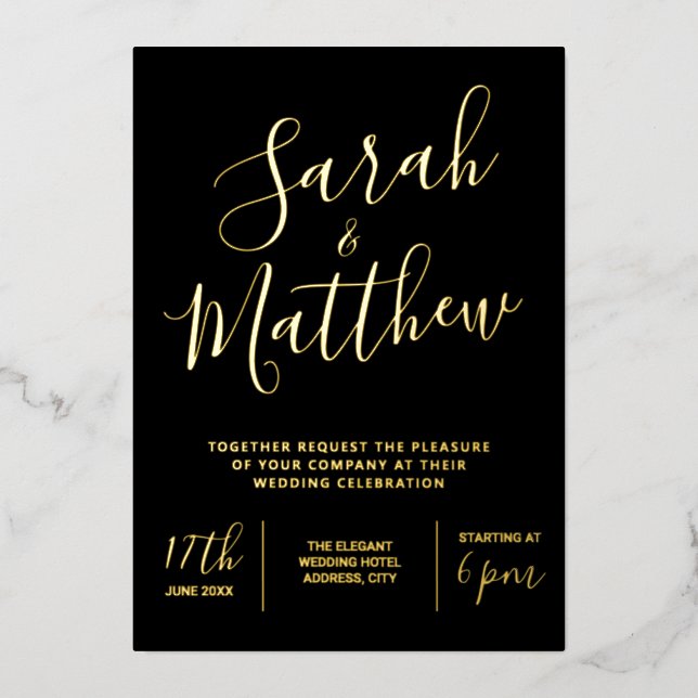Modern Elegant Minimalist Wedding (Front)