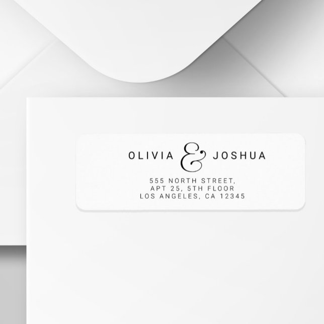 Modern elegant minimalist wedding return address (Creator Uploaded)