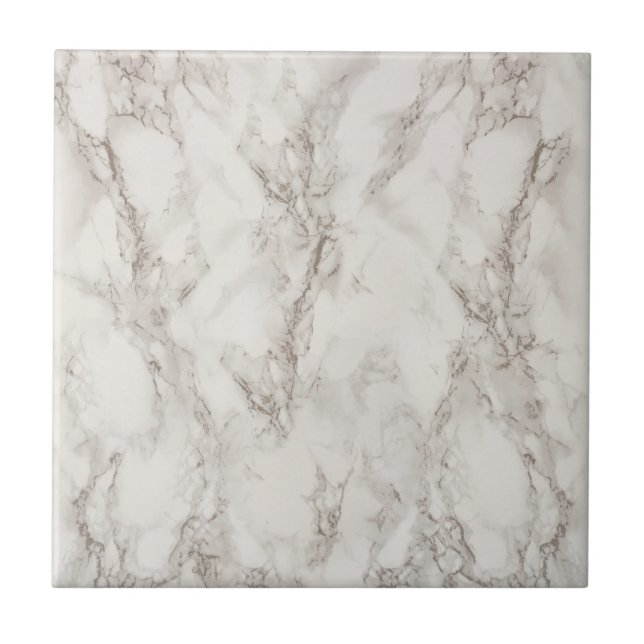 Modern Elegant Minimalist White Marble Texture Tile (Front)