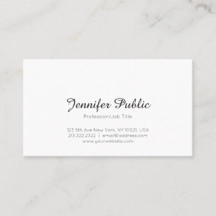 Modern Elegant Minimalistic Chic Simple Template Business Card