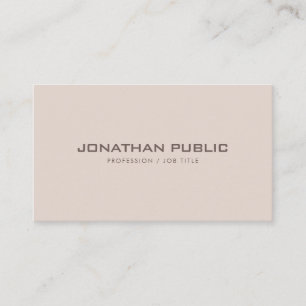 Modern Elegant Minimalistic Professional Plain Top Business Card