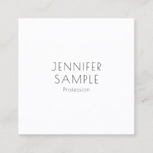 Modern Elegant Minimalistic Template Personalized Square Business Card
