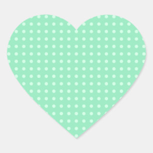 Modern Elegant Mint Green Colour Template Blank Heart Sticker