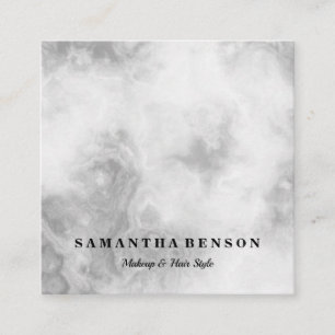 Modern Elegant Modern White Marble Professional Square Business Card