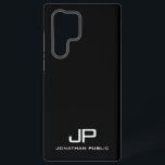 Modern Elegant Monogram Black And White Best Samsung Galaxy Case<br><div class="desc">Modern Elegant Minimalist Monogram Template Black And White Phone Cases & Accessories / Samsung Cases / Galaxy S22 Ultra Case.</div>