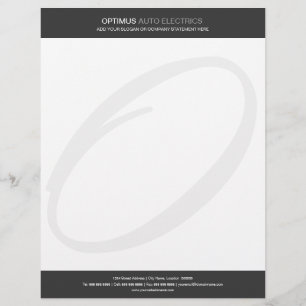 Modern & Elegant Monogram Custom Letterhead